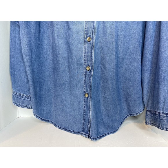 Women’s ‘Solutions Original’ Denim Button Down Dog Size Large - Picture 15 of 16